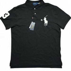 Polo by Ralph Lauren Black Polo Shirt with White Logo